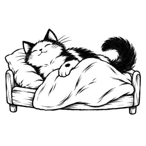 Kater Dao – Zeichnung zur Karte DAO-001