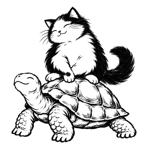 Il gatto Dao – disegno per la carta DAO-002