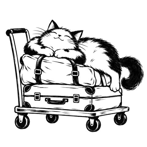Kater Dao – Zeichnung zur Karte DAO-003