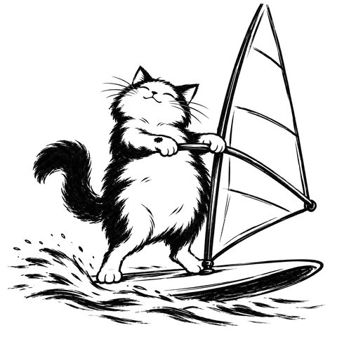 Il gatto Dao – disegno per la carta DAO-007