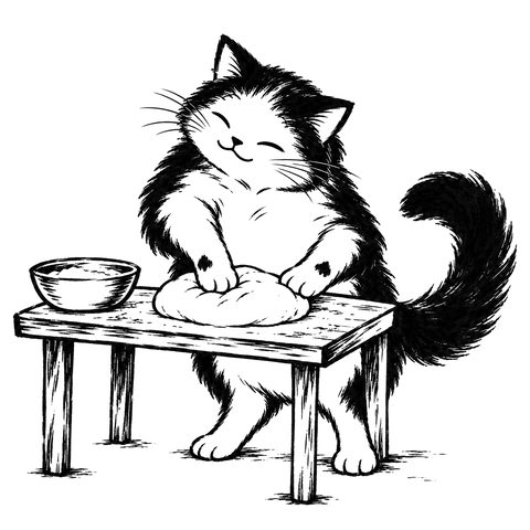 Kater Dao – Zeichnung zur Karte DAO-010