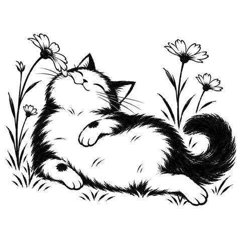 Il gatto Dao – disegno per la carta DAO-011
