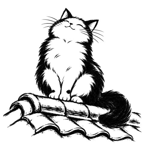 Il gatto Dao – disegno per la carta DAO-013