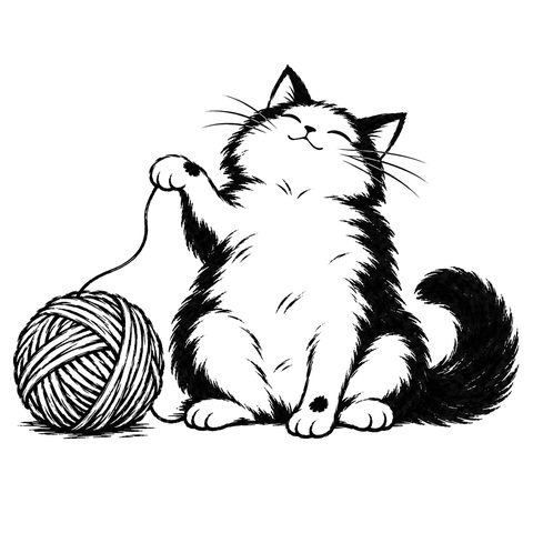 Kater Dao – Zeichnung zur Karte DAO-014