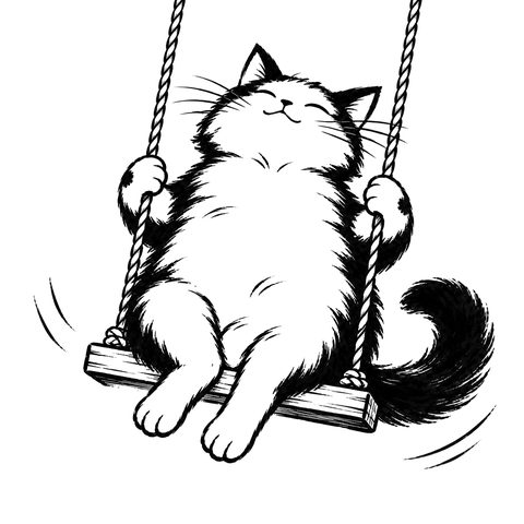 Kater Dao – Zeichnung zur Karte DAO-016