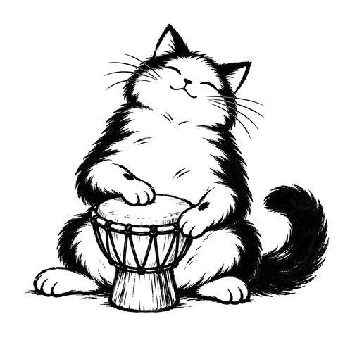 Il gatto Dao – disegno per la carta DAO-017