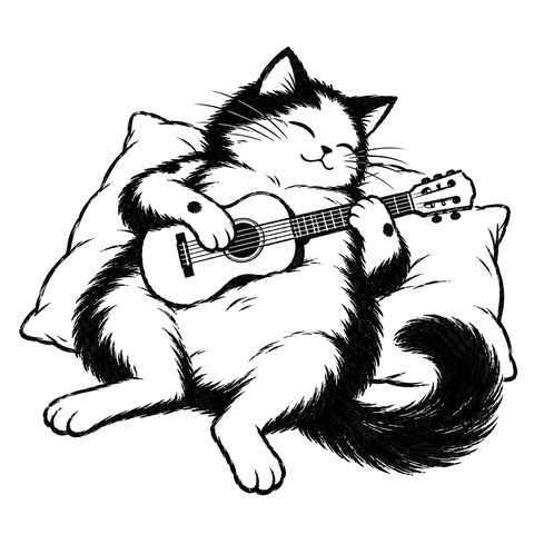Il gatto Dao – disegno per la carta DAO-019