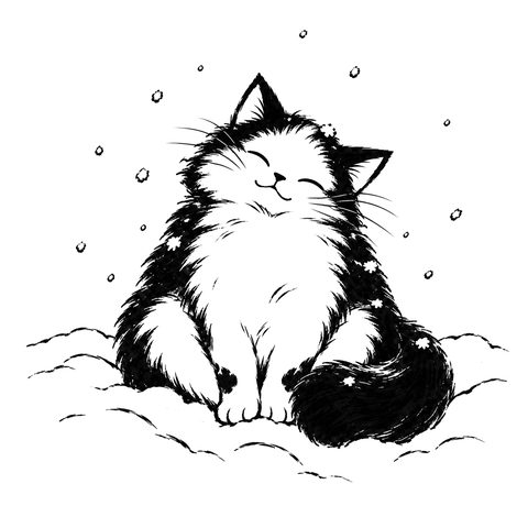 Il gatto Dao – disegno per la carta DAO-020