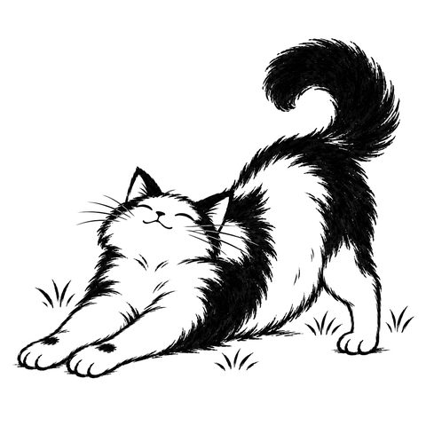 Le chat Dao – dessin de la carte DAO-034