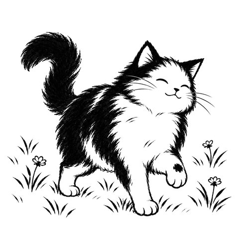 Kater Dao – Zeichnung zur Karte DAO-042