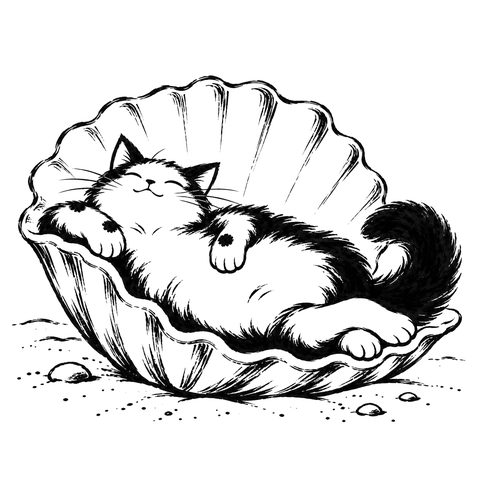 Il gatto Dao – disegno per la carta DAO-056