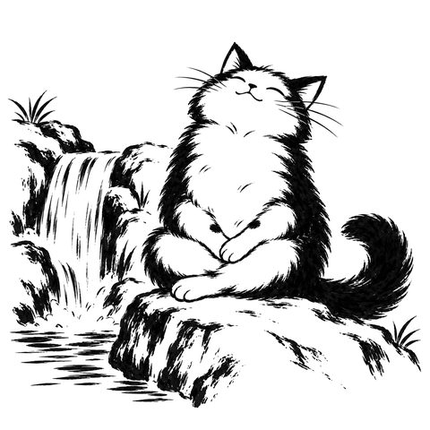 Kater Dao – Zeichnung zur Karte DAO-060