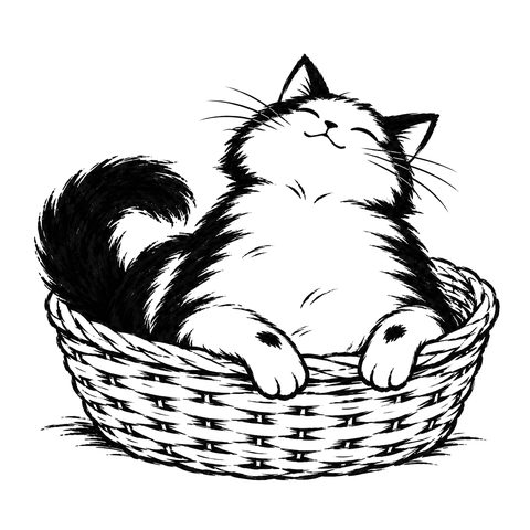 Kater Dao – Zeichnung zur Karte DAO-071