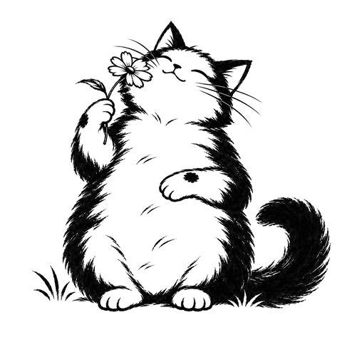 Kater Dao – Zeichnung zur Karte DAO-081